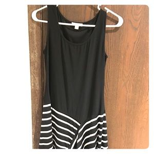 Black and white striped Dress.